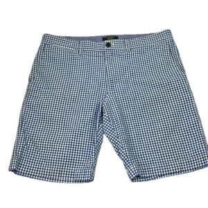 Banana Republic blue & white gingham casual shorts - size 34